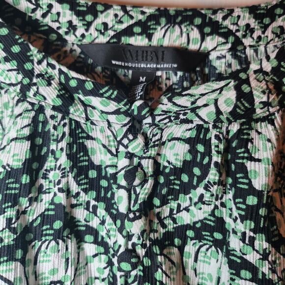 White House‎ Black Mkt Gauze Printed Hi Lo Blouse Top Size Med - Picture 2 of 9